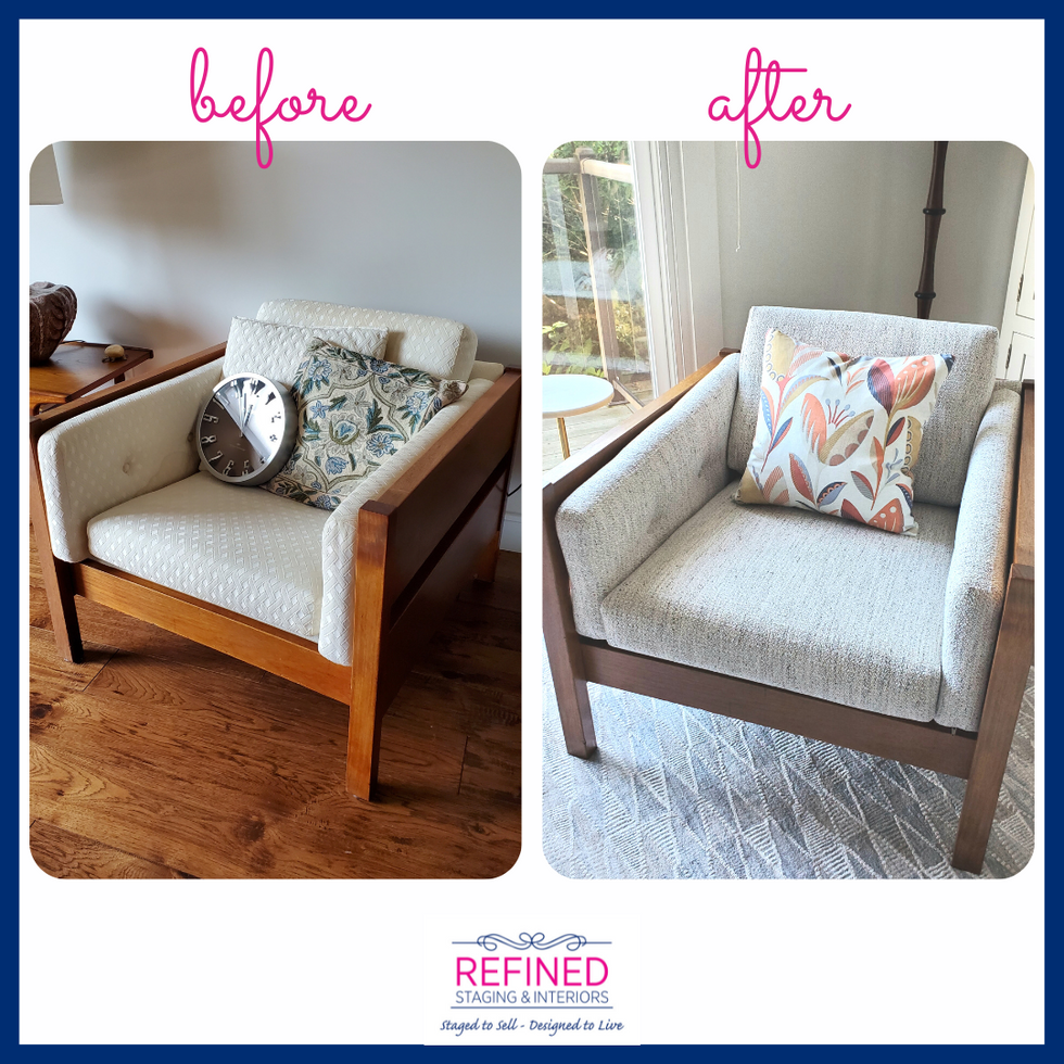 Teak Chair - before and after