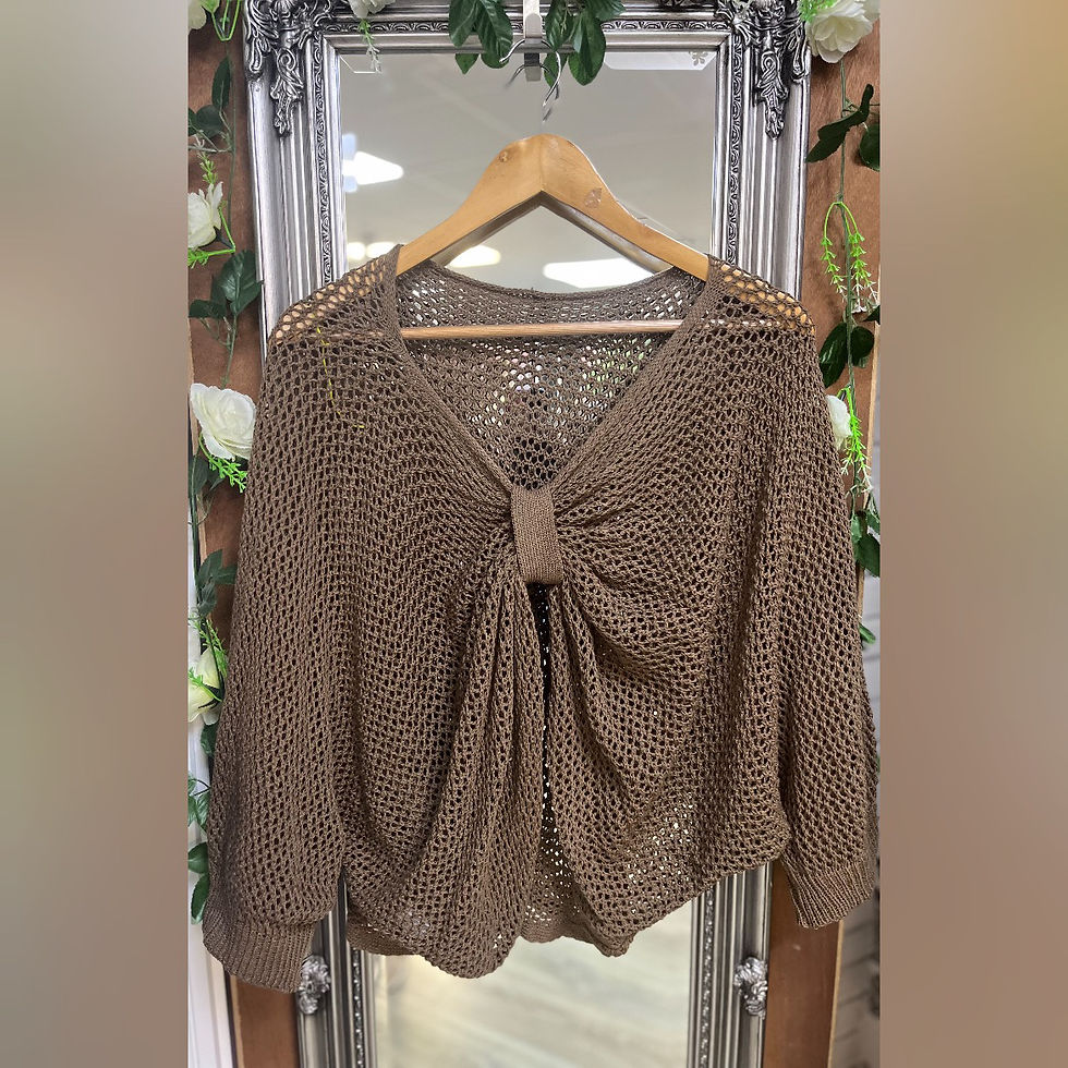 Thumbnail: 4 Way Knit (free Size) Brown 