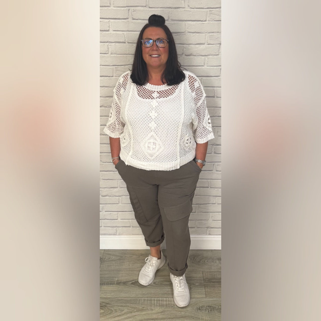 Demi Crochet Overlay (8-18) White