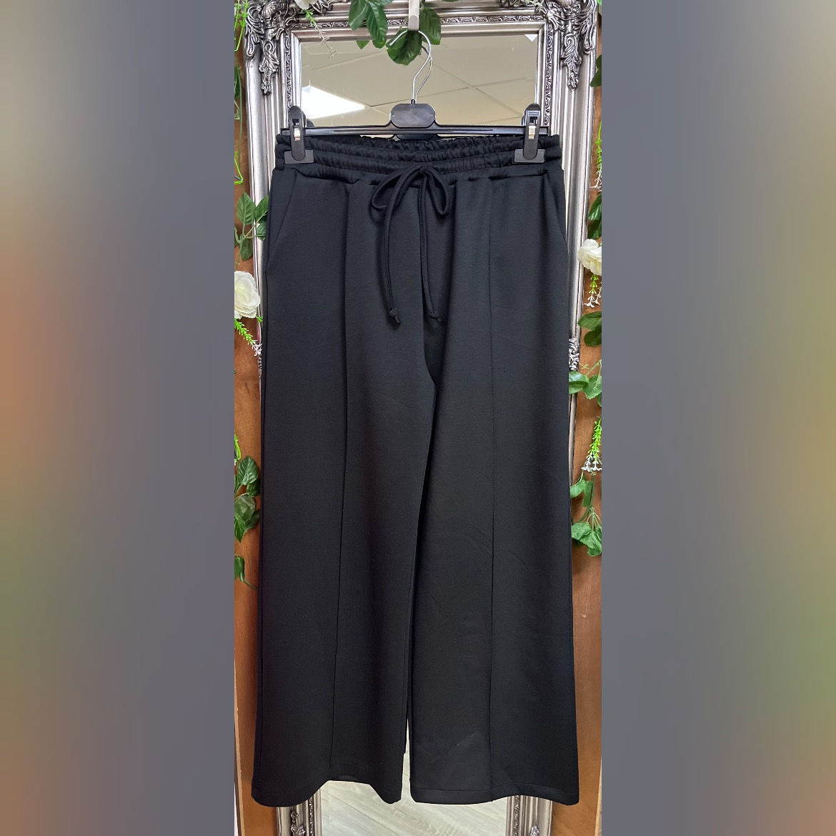 Denny stitched seam Straight Leg Pant (8-16) Black