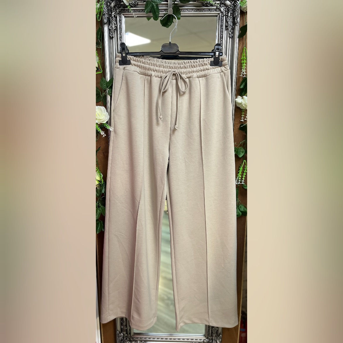 Denny stitched seam Straight Leg Pant (8-16) Cream