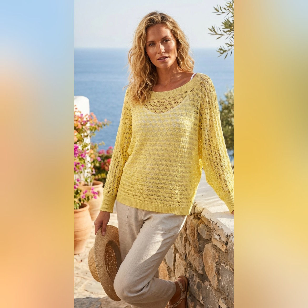 Nyla Open Knit (8-18) Lemon