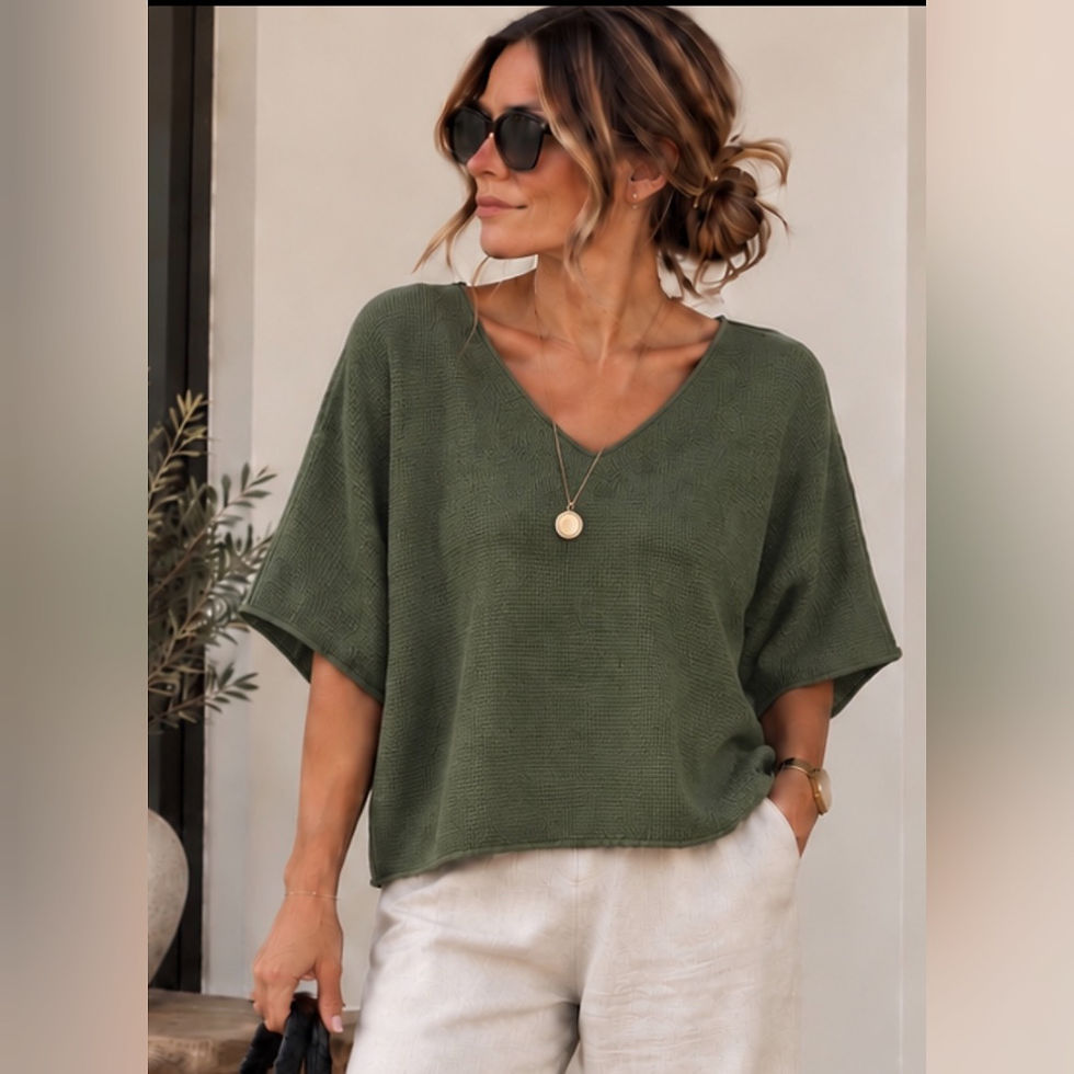Thumbnail: Amy Cropped Knit V Neck (8-20) Various Colours 