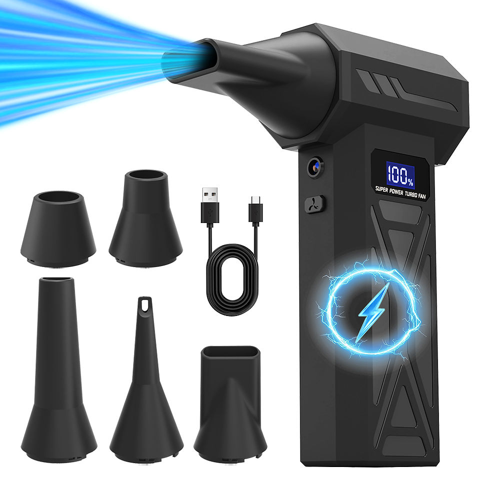 Thumbnail: 900000RPM New P70 Air Blower 4 Gear Adjustable Turbo Jet Blower With Led Light B