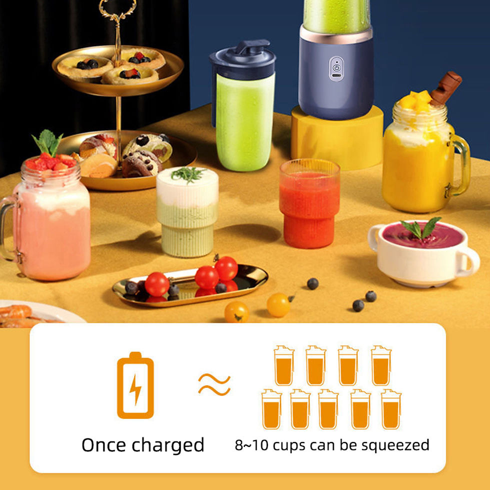 Thumbnail: NutriMix™ 6 Blades Electric Juicer Cup with 2 Cups For Travel Portable 