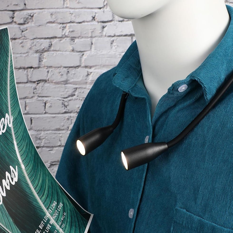 Thumbnail: Rechargeable LED Neck Reading Lights Neck Light for Reading Lamp 3 Colors 9 Brig