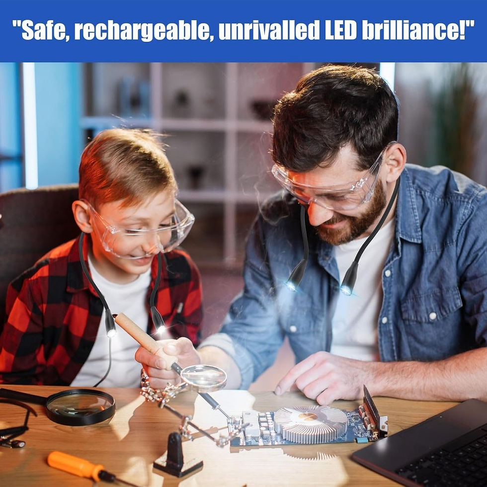 Thumbnail: Rechargeable LED Neck Reading Lights Neck Light for Reading Lamp 3 Colors 9 Brig