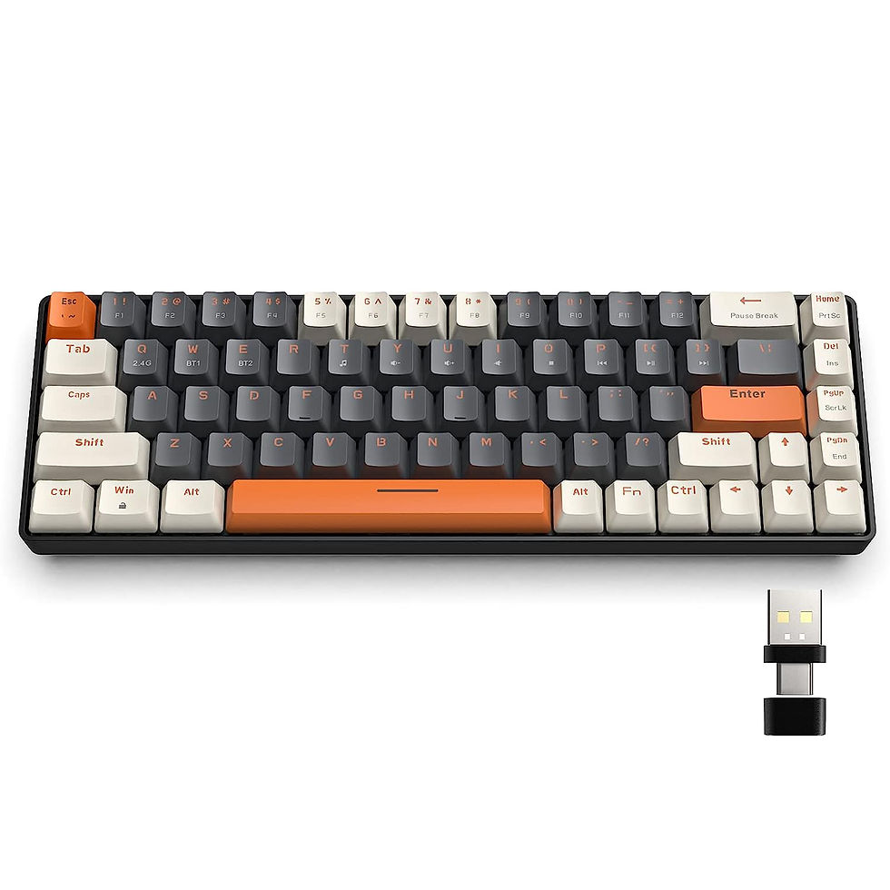 Thumbnail: RK68 60% Wireless Mechanical Keyboard, Bluetooth 5.0/2.4GHz with Dual Mode 2-in-