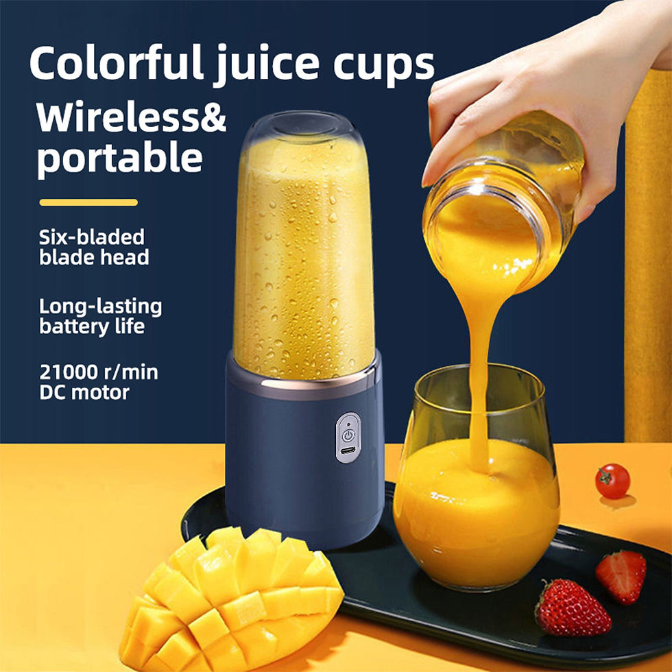 Thumbnail: NutriMix™ 6 Blades Electric Juicer Cup with 2 Cups For Travel Portable 