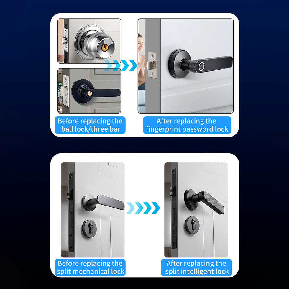 Thumbnail: M5 Tuya BLE Fingerprint Door Lock Smart Digital Electronic Lock with Password/Ke