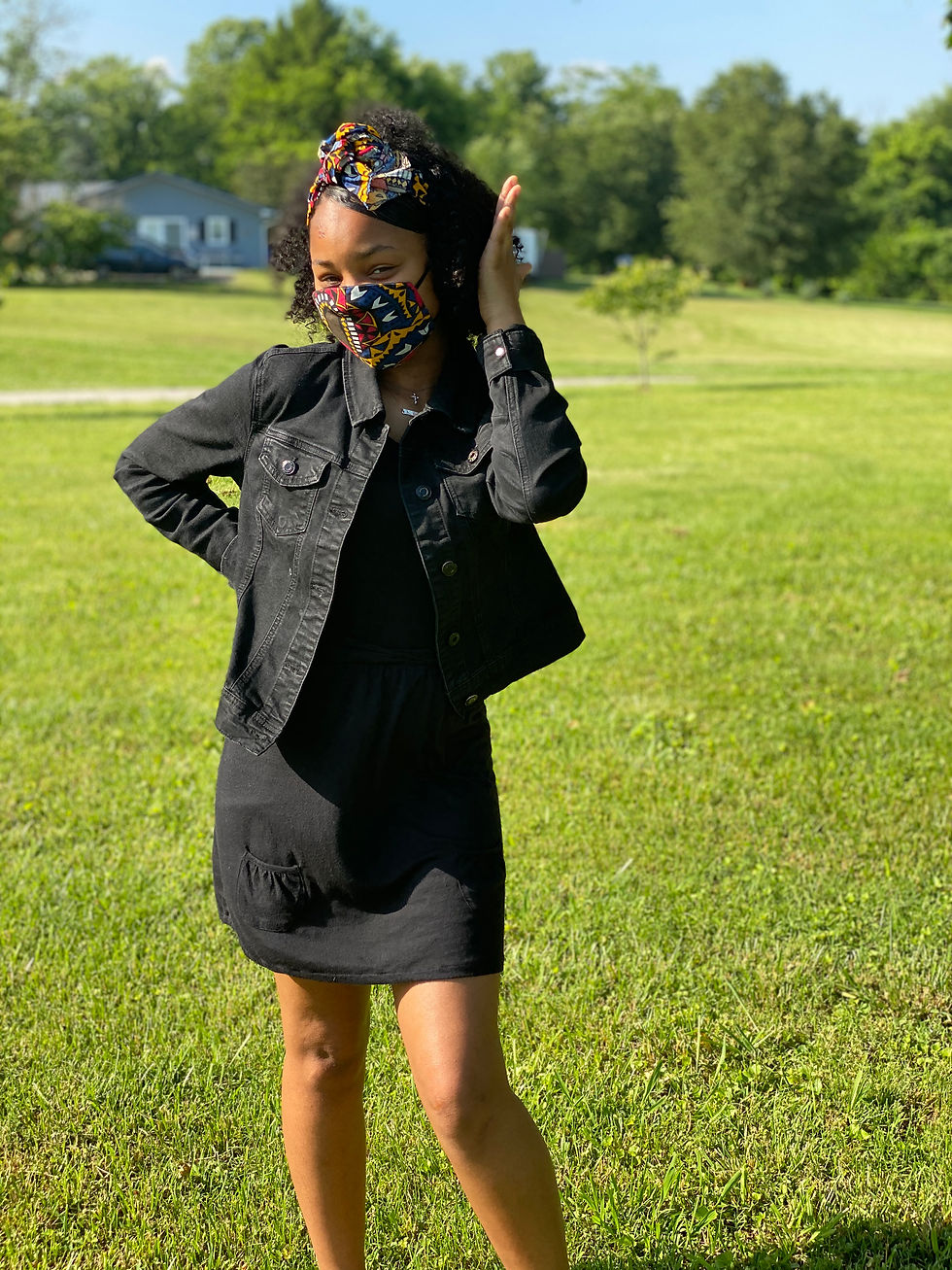 Thumbnail: African Print - Mask and Head Wrap