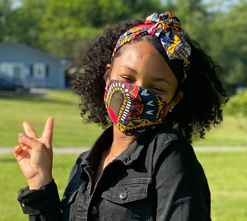 Thumbnail: African Print - Mask and Head Wrap