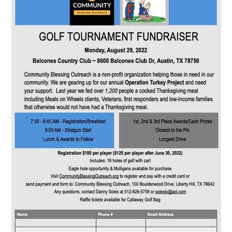 2022 Golf Tournament Sign Up Flyer
