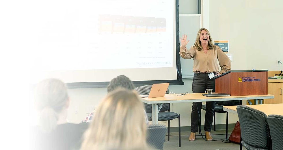 Mary speaking during a session