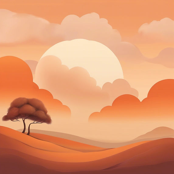 Relaxing Earthy tones with a soft orange cloudy background.jpg