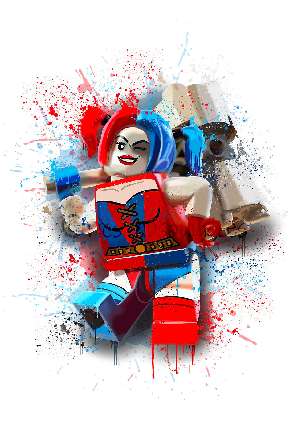 Thumbnail: Lego Harley Quinn Splatter Print