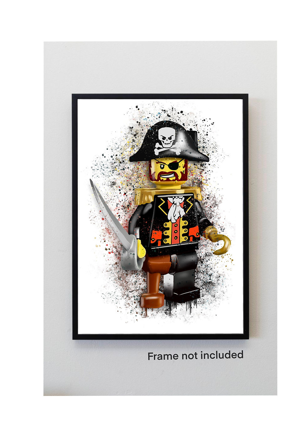 lego, redbeard, beard, pirate, poster, wall, print, art, boys, bedroom, toy, game