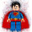 Thumbnail: Red, blue, lego, wall, art, poster, print, splatter, gift, kids, boys, sticker, superhero, superman