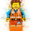 Thumbnail: Lego, movie, emmet, figure, orange, splatter, print, kids, boys, bedroom, playroom, art, wall.