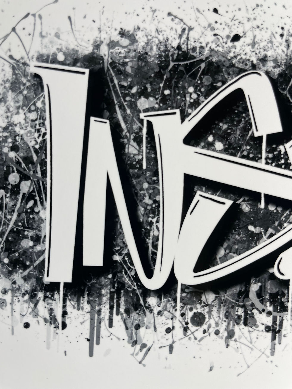 Thumbnail: insane, graffiti, skater, boy, black, white, monochrome, sign, bedroom, wall, decor, sticker, retro, art