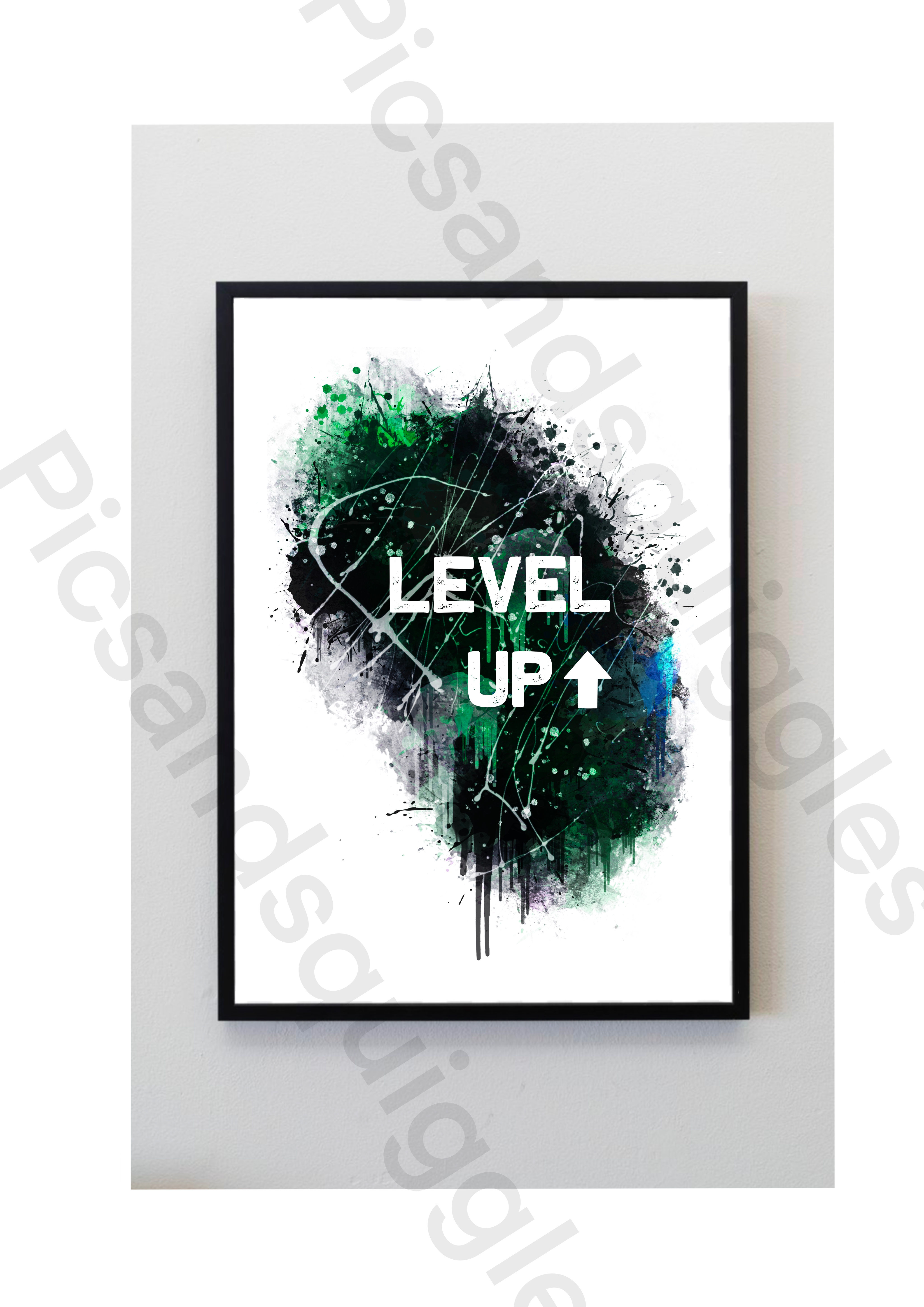 Level Up Gaming Splatter Print