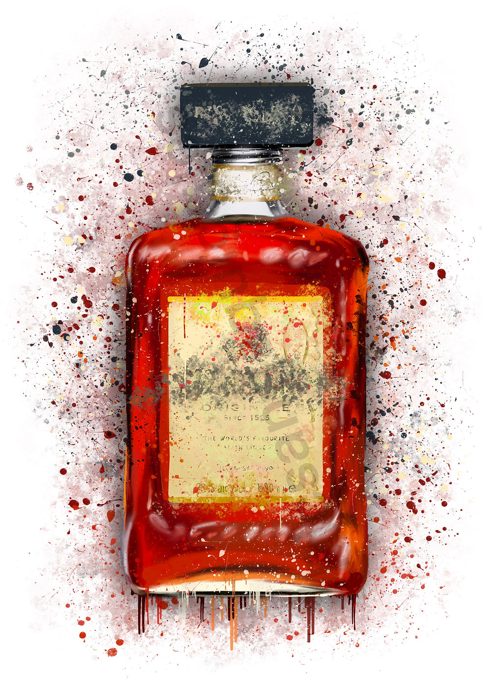 Thumbnail: Unframed Disaronno Style Splatter Print