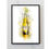 Thumbnail: Yellow, corona, beer, bottle, lager, gift, him, kitchen, art, lime, green, splatter, print