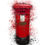Thumbnail: Postbox, post, mail, red, pillar, royal, mail, London, box, black,splatter, bottle