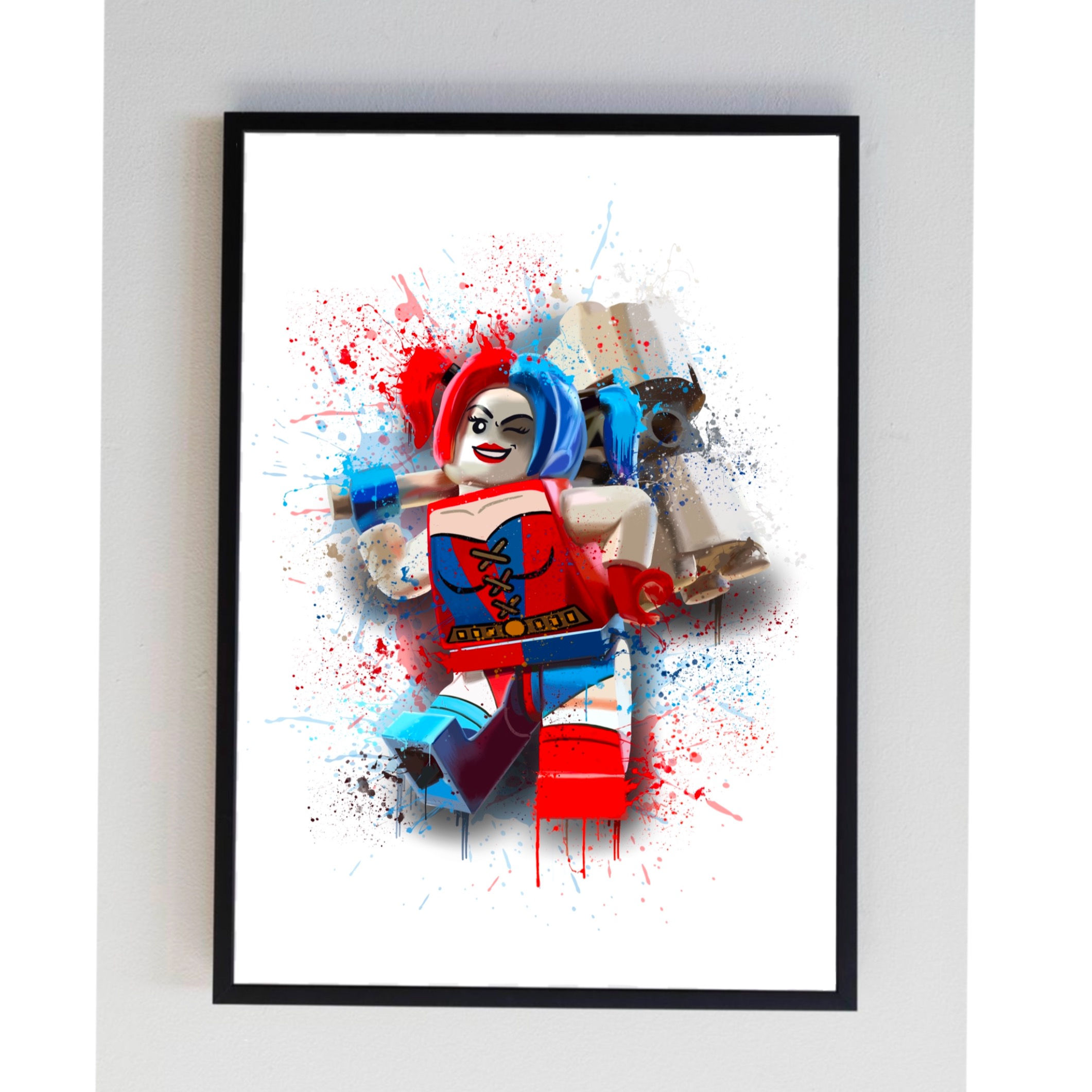 Lego Harley Quinn Splatter Print