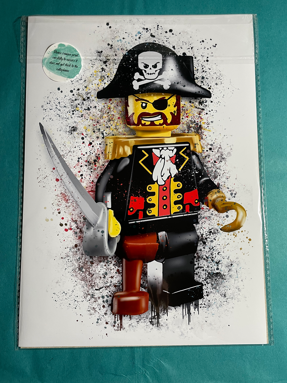 lego, redbeard, beard, pirate, poster, wall, print, art, boys, bedroom, toy, game