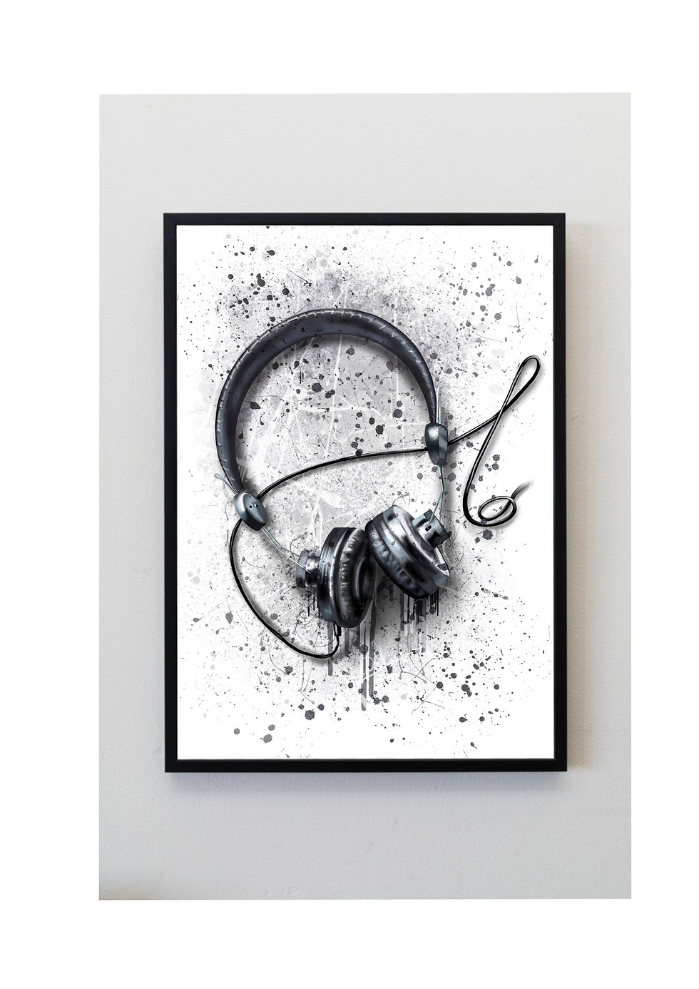 headphones, music, musician, band, gamer, gaming, splatter, print, bedroom, playroom, games, kids, teen, him,