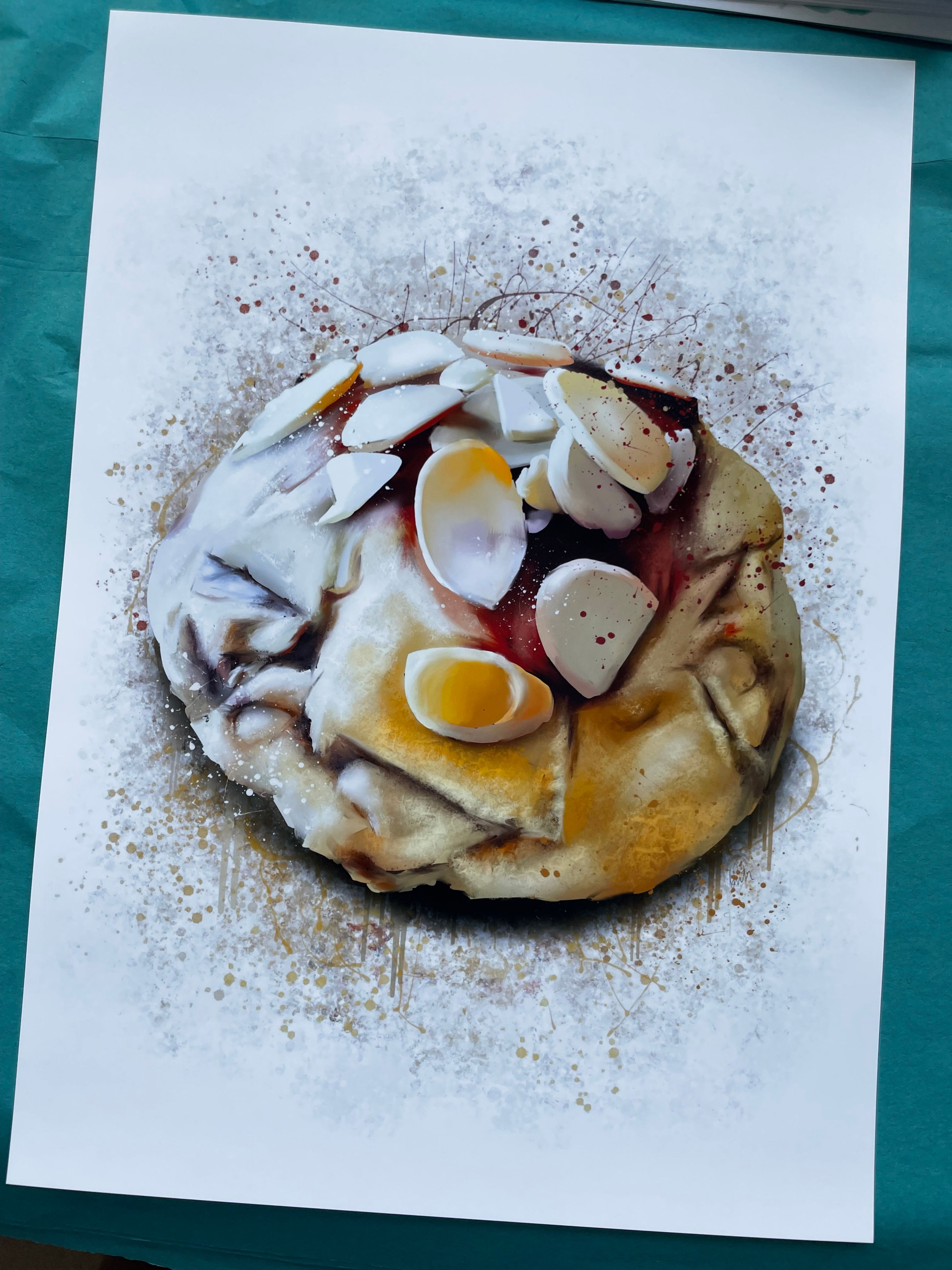 Toasted, Almond, Cookie, Wall, Art, Kitchen, Print, food, poster, painting