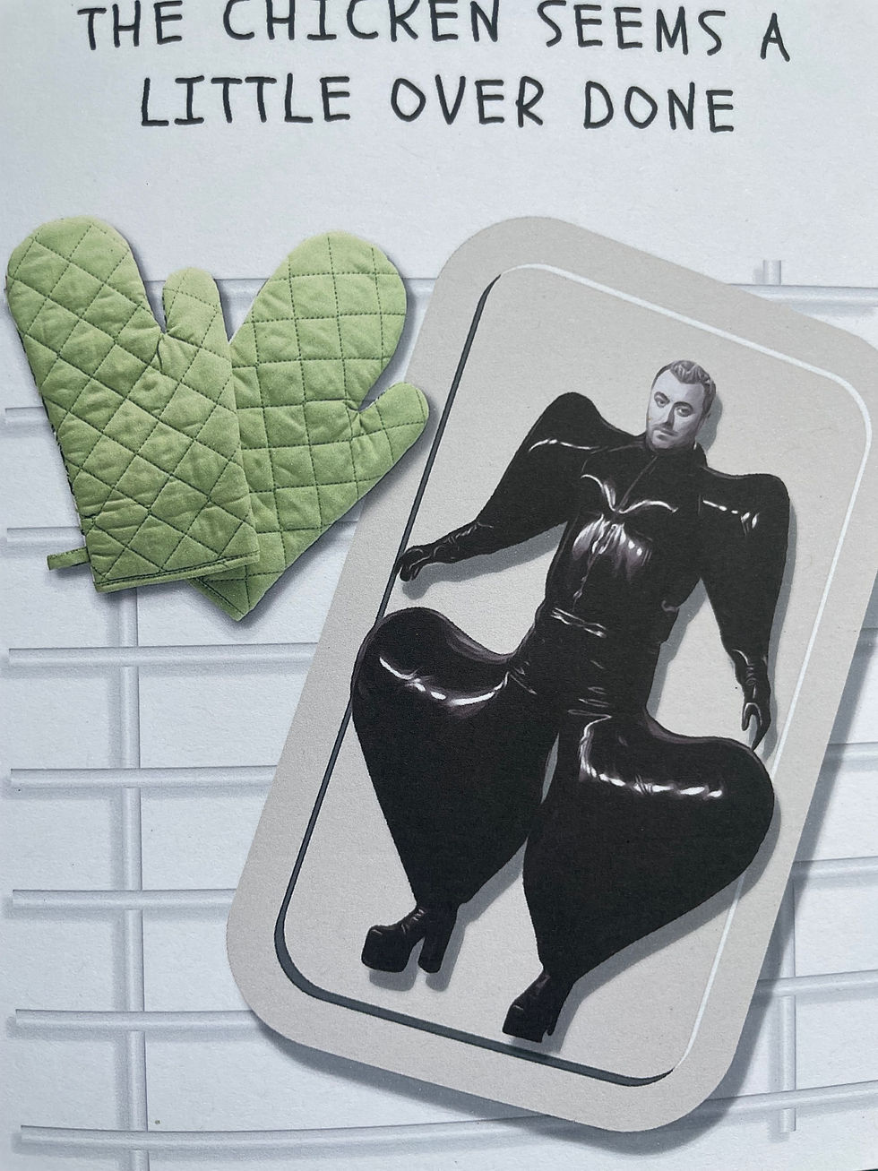 funny, sam smith, black outfit, brit awards, mothers day, anniversary, card, rude, cook, meal, birthday, celebrity, hilarious