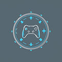 Create a circle logo for showing gaming