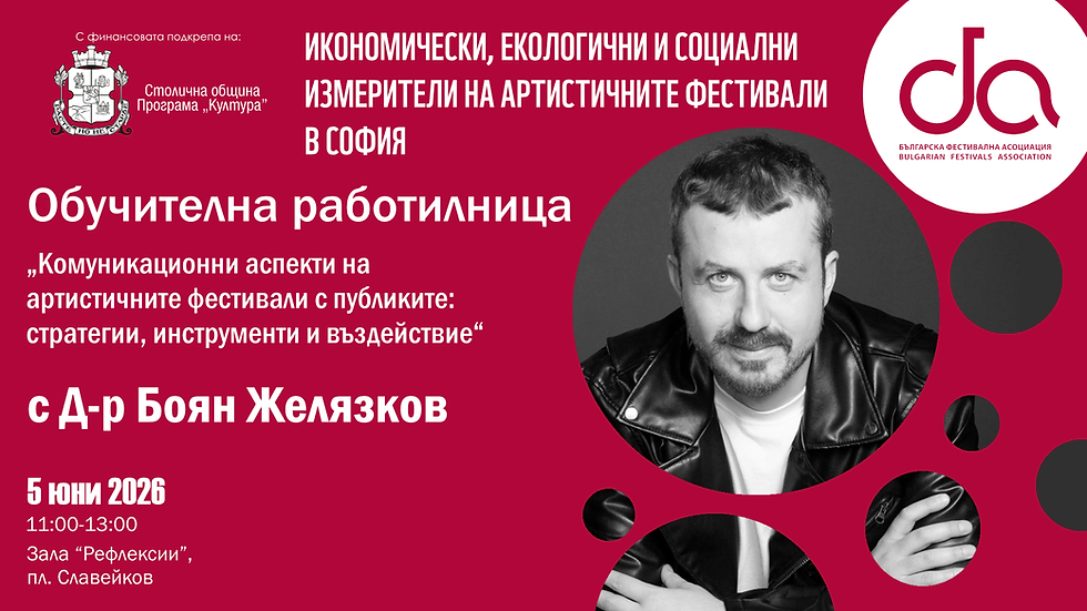 Как се изгражда лоялна фестивална аудитория? Уроците на д-р Боян Желязков