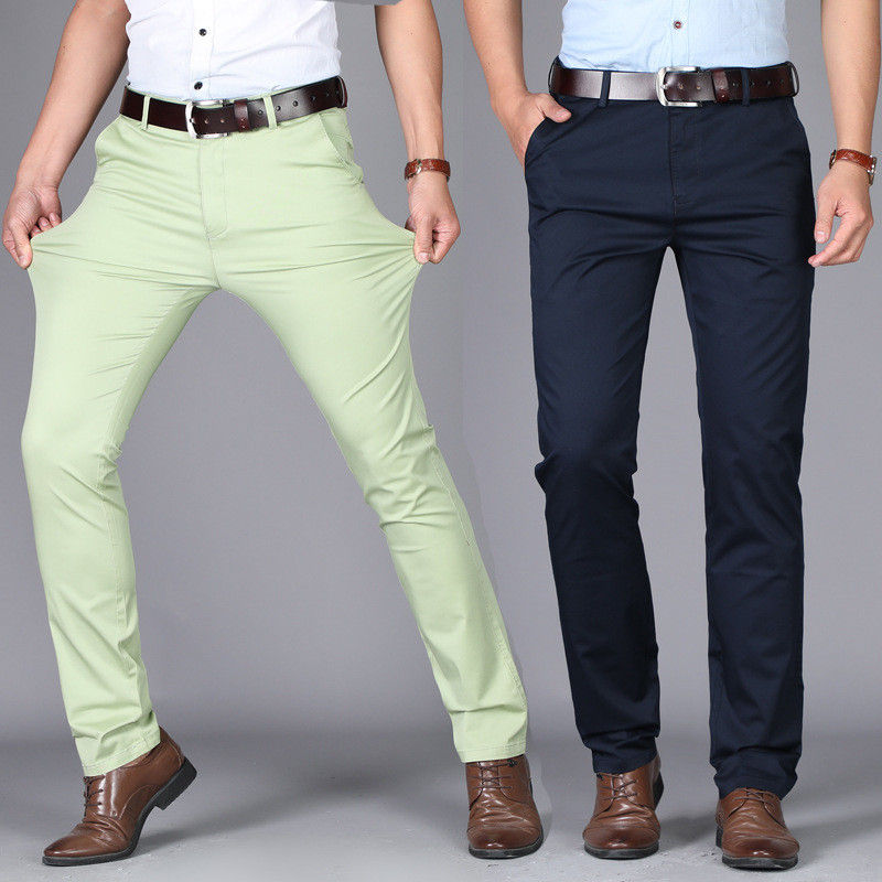 Pantalones de Traje Formales para Hombre de Algodón de Alta Calidad