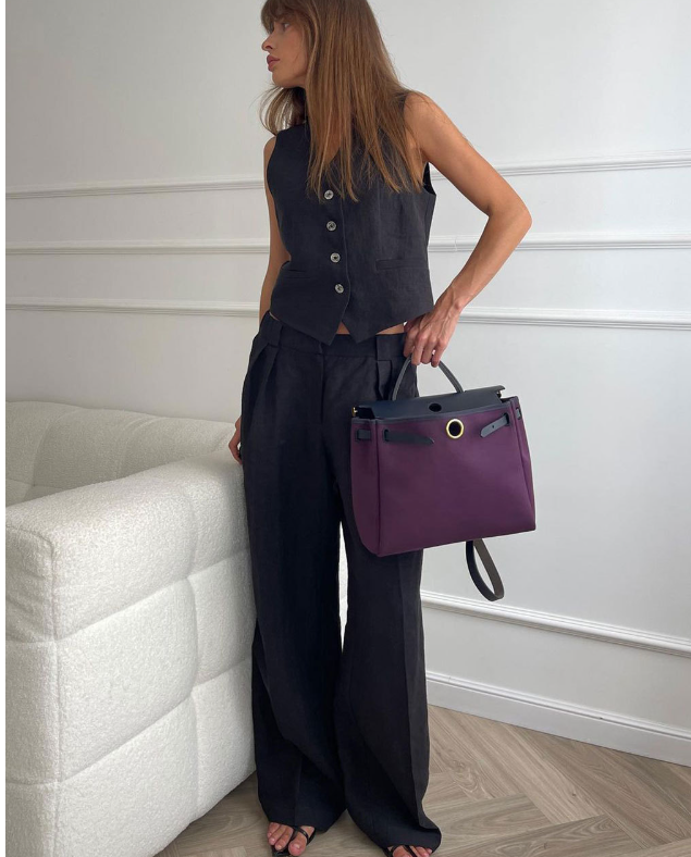 Miniatura: Conjunto Athena de Lino con Chaleco y Pantalón de Sastrería