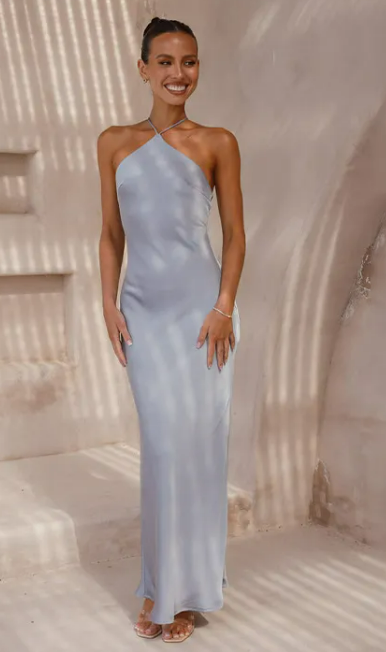 Vestido Entallado sin Mangas y con Espalda Descubierta para Mujer