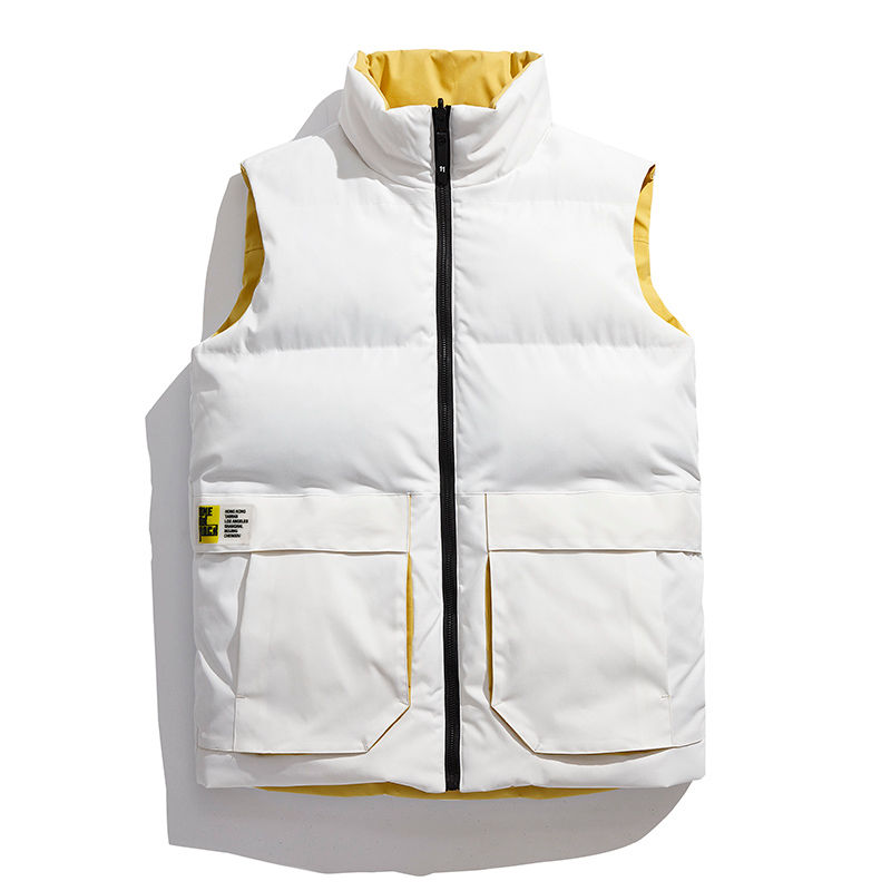 Chaleco de Moda Ligero Reversible con Cuello Alto