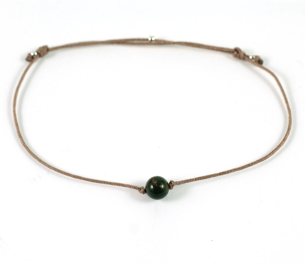 Miniaturbild: EinStein Armband mit Moosachat und Fallschirmschnur