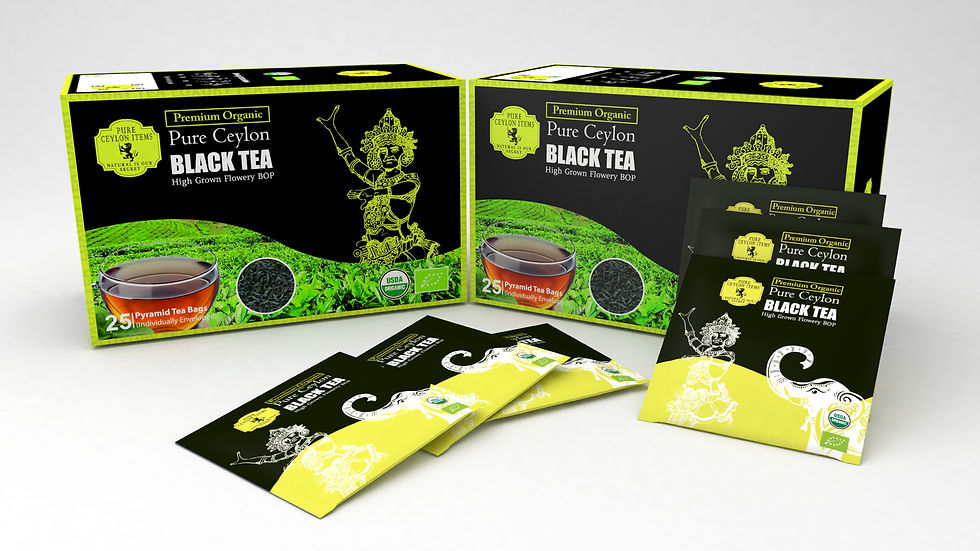 Miniaturbild: USDA Organic BOP Pure Ceylon Black Tea 25 Bags - NO DUST - REAL TEA LEAVES