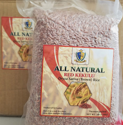 All Natural Red Kekulu - Oryza Sativa (Brown) Rice (12 lb) | Pure ...