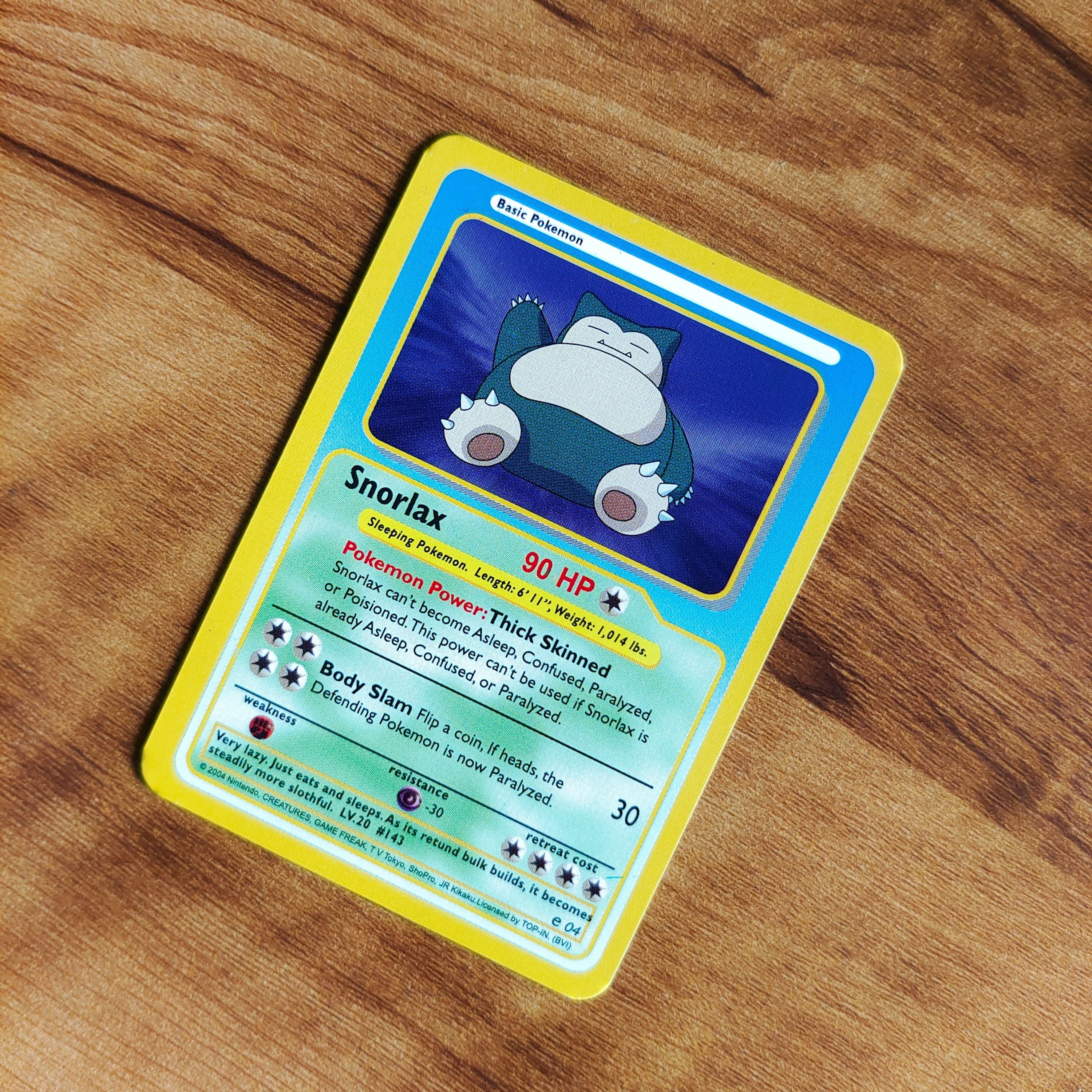 Funskool Pokemon Snorlax Trading Card ( INDIAN Pokemon TCG Cards )