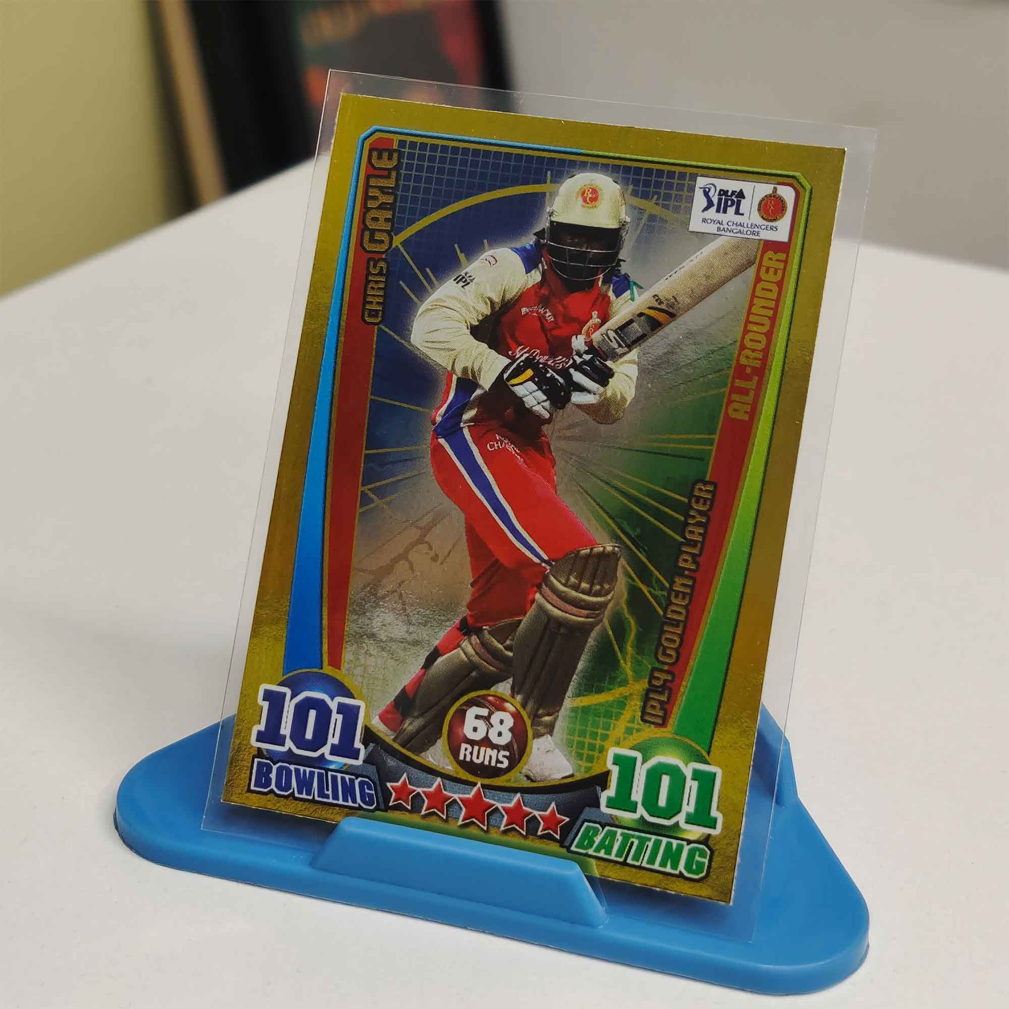 Chris Gayle Topps Cricket Attax 2012 Gold Foil Rare Card