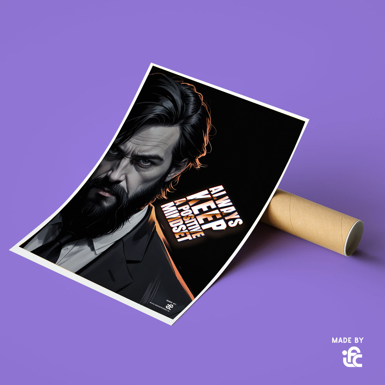 Positive Mindset Life Motivational Poster