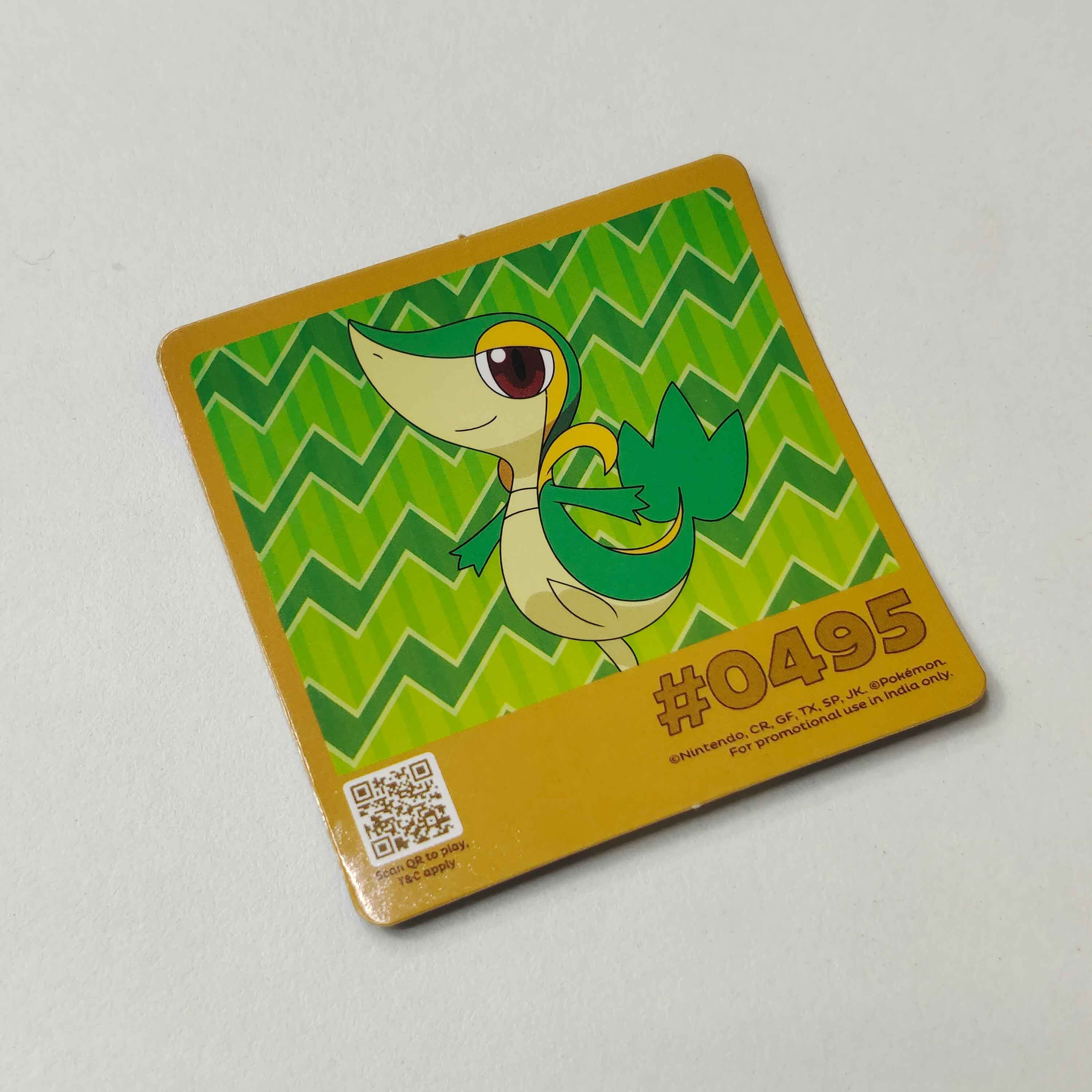 Oreo POKEMON PHOTOCARD India Snivy #495