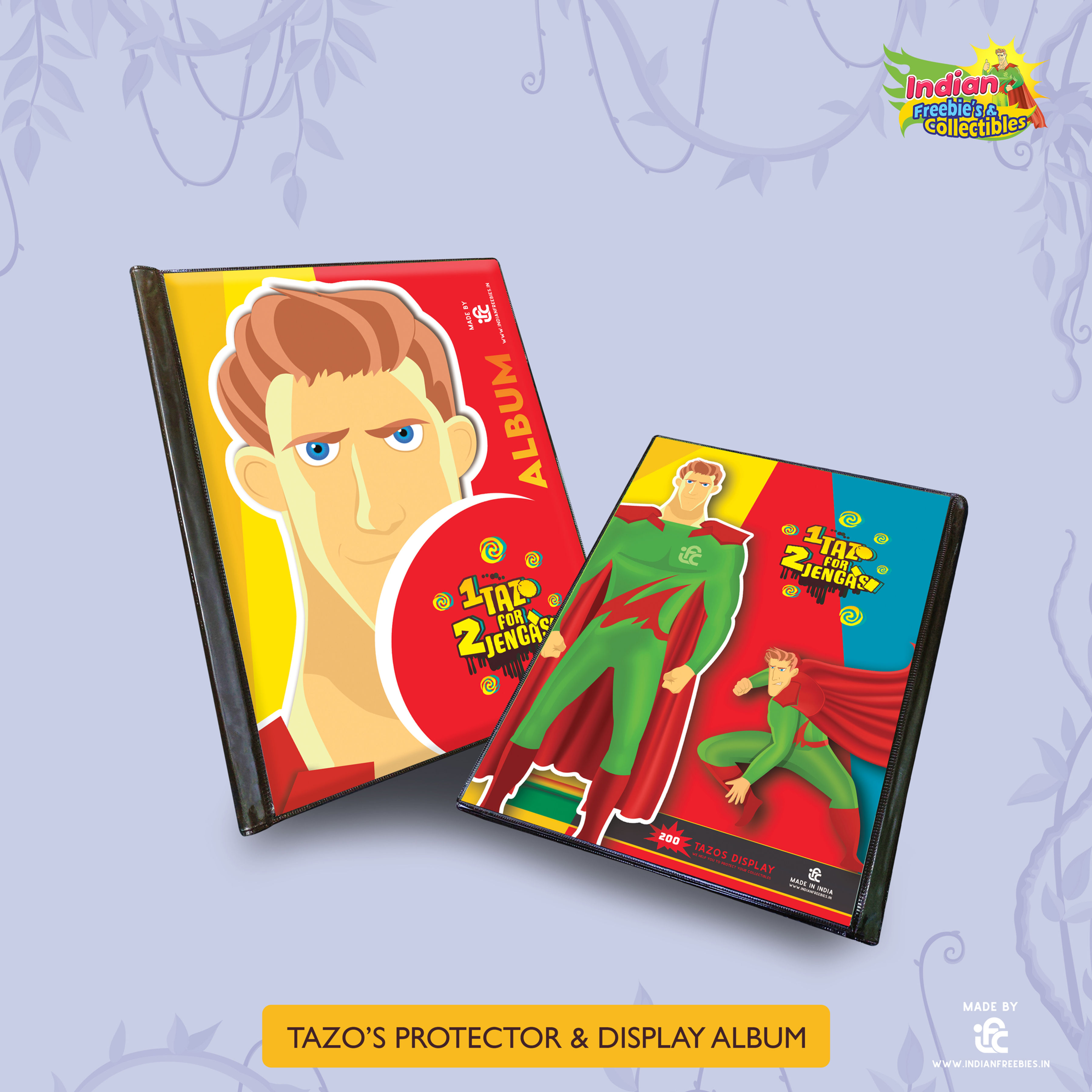 1 Tazo for 2 Jengas - 200 Pockets Tazos Holder Album