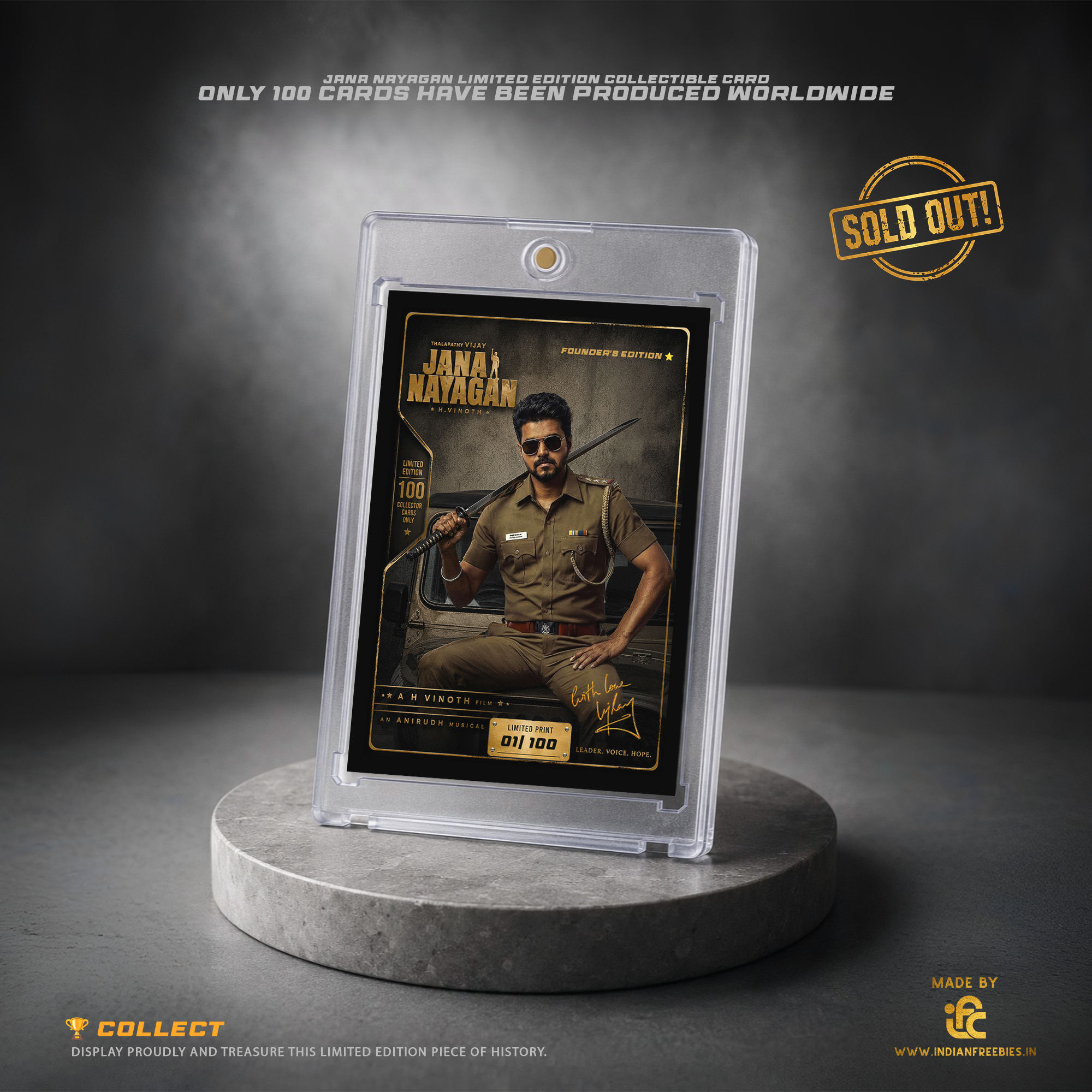 Jana Nayagan – Limited Edition Collectible Card (01/100)
