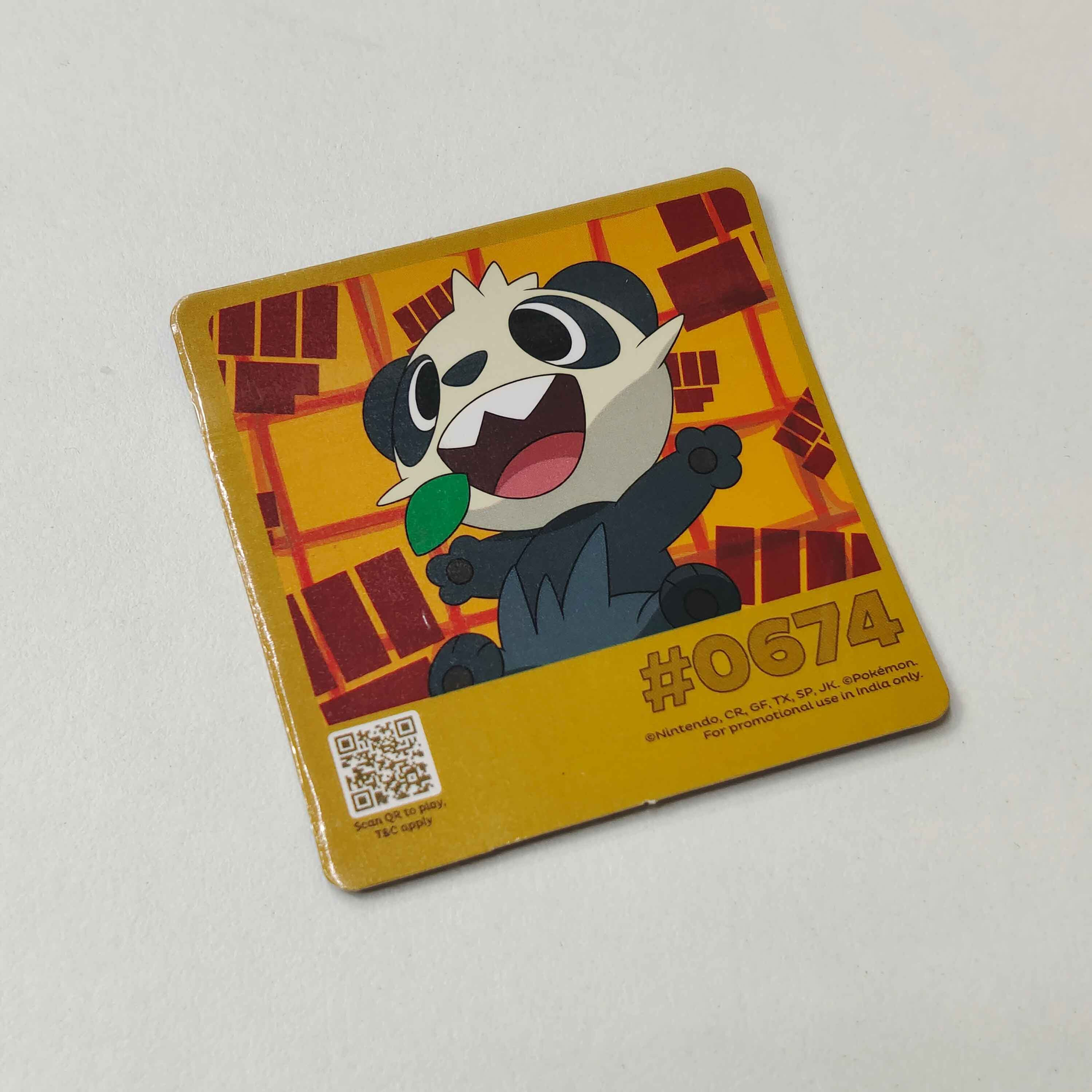 Oreo POKEMON PHOTOCARD India Pancham #674