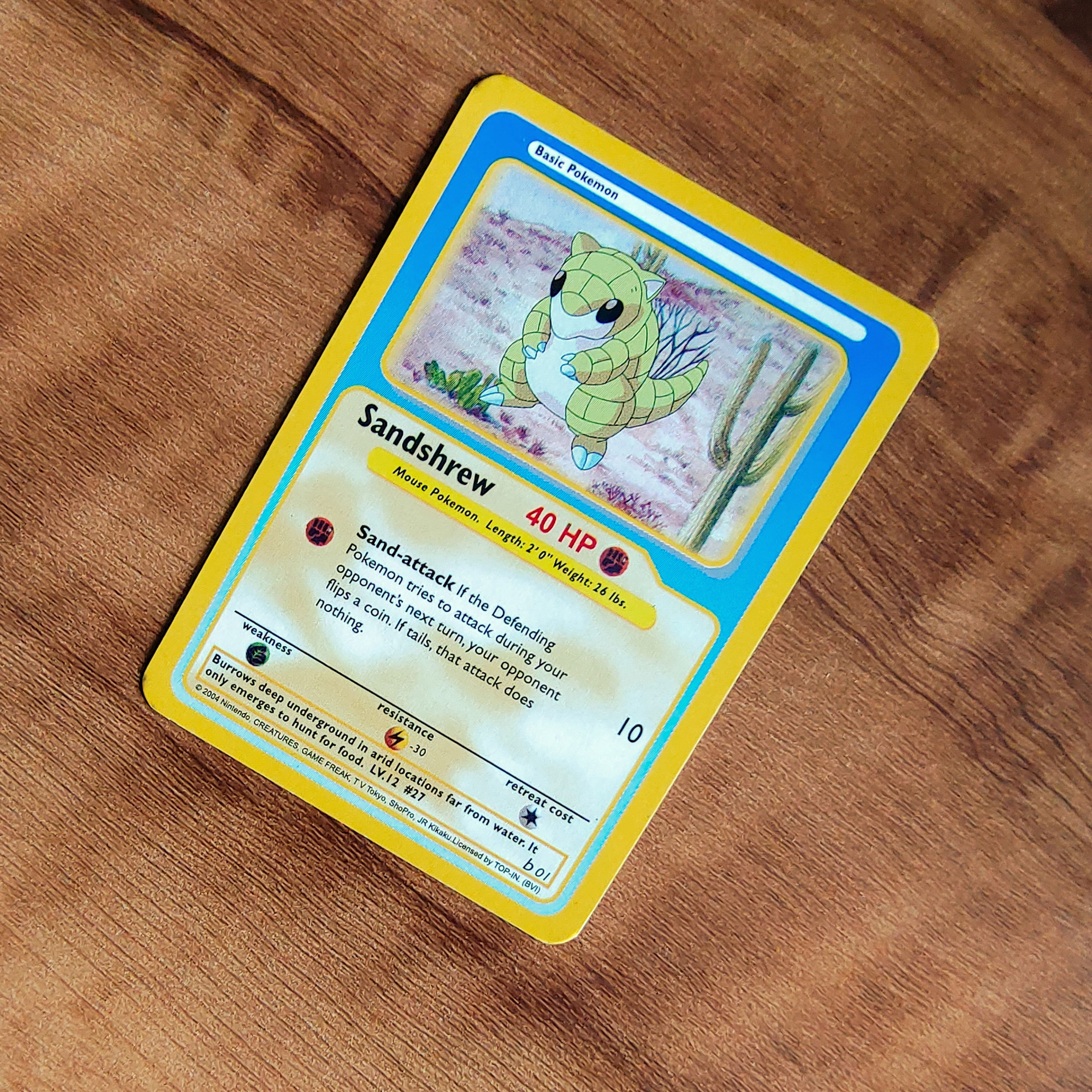 Funskool Pokemon Sandshrew Trading Card ( INDIAN Pokemon TCG Cards )